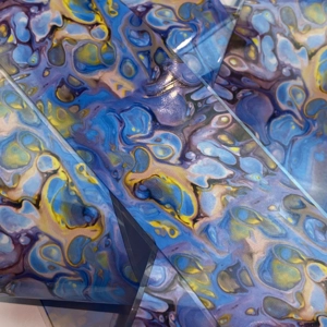 Swirling Cerulean Nail Art Foil - 1 Meter