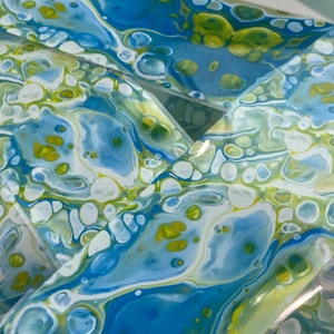 Swirling Turquoise Nail Art Foil - 1 Meter