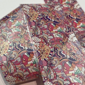 Pink Kaleidoscope Nail Art Foil - 1 Meter