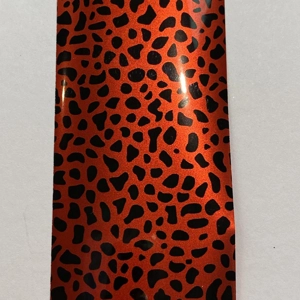 Red Jungle Print Nail Art Foil - 1 Meter