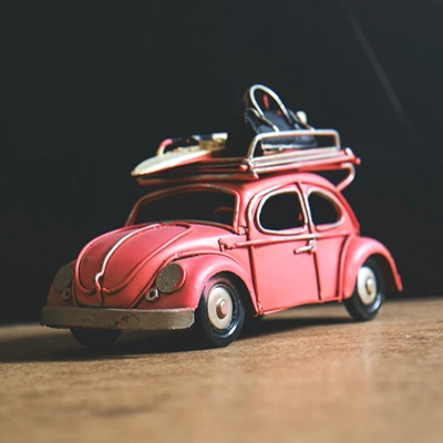 Retro Red Volkswagen Beetle