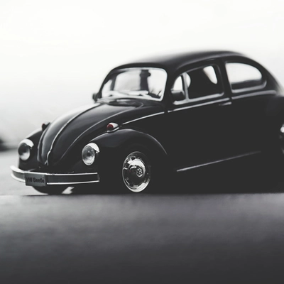 Retro Black Volkswagen Beetle