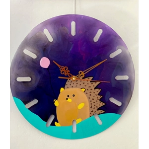 A Hedgehog with a Balloon Wall Clock