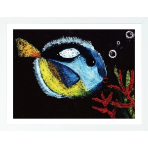 Blue Tang | Oil Pastel on paper