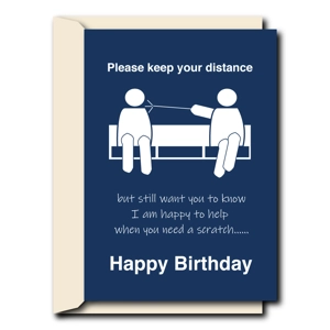 Please keep your distance | Birthday Card