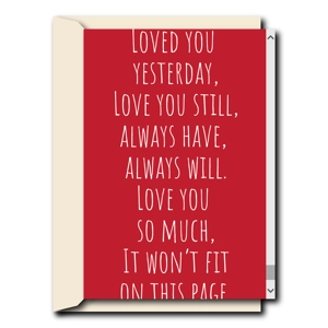 Loved you yesterday | Congratulations | Anniversary Card