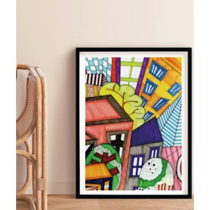 City Skyline | Coloured Marker on paper
