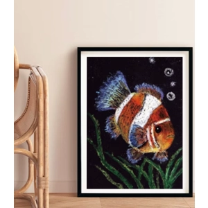 Clownfish | Oil Pastel on paper