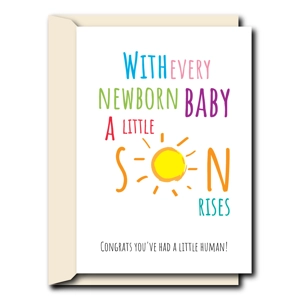 A little sun rises | Congratulations | New Baby Card