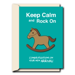 Keep Calm and Rock On | Congratulations | New Baby Card