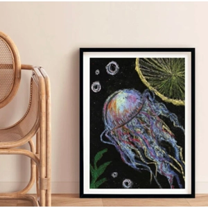 Jellyfish | Oil Pastel on paper