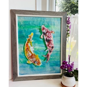 Koi Fish | Acrylic on rice paper