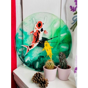 Koi Fish Wall Clock