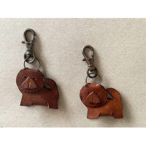 Genuine Leather Chow Chow Keyring