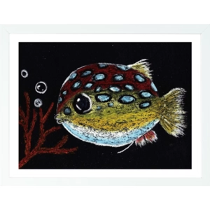 Pufferfish | Oil Pastel on paper