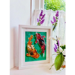 Koi Fish II | Acrylic on rice paper
