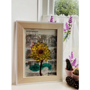 Sunflowers on News | Painted by Little artist O. D. R