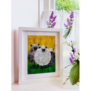 Three Sheep | Acrylic on rice paper Three Sheep | Acrylic on rice paper