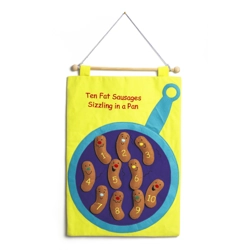 'Ten fat Sausages sizzling i..