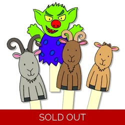 Billy Goats Gruff Storysticks