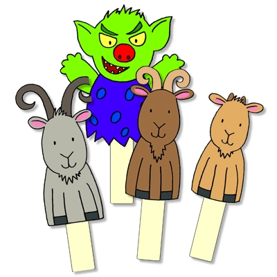 Billy Goats Gruff Storysticks