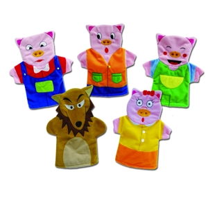 Three Pigs hand puppets