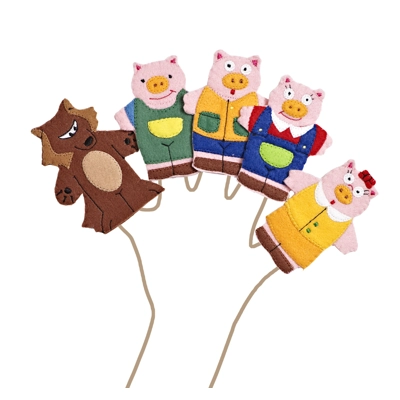 Three Pigs finger puppets
