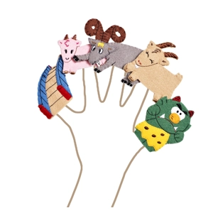 Billy Goats Gruff finger pup..