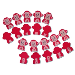 Monkey number puppets