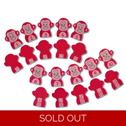 Monkey number puppets