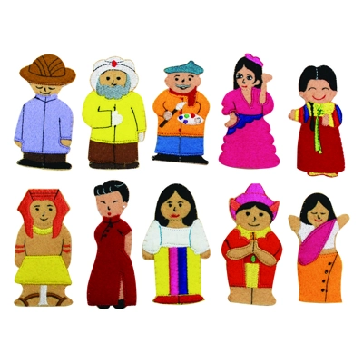 People of the World finger puppets - Set 1