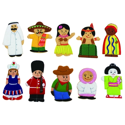 People of the World finger puppets - Set 2