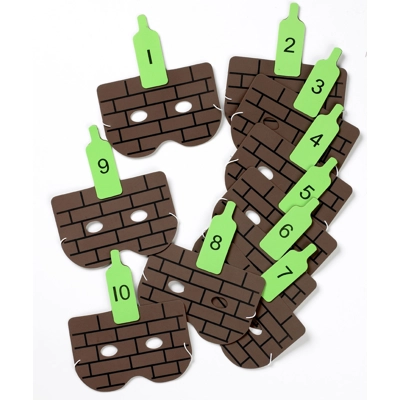 Ten Green Bottles standing on the Wall mask set