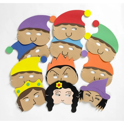 Snow White & the 7 Dwarves mask set