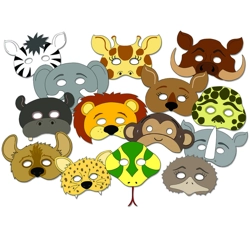Wild Animal Mask Set