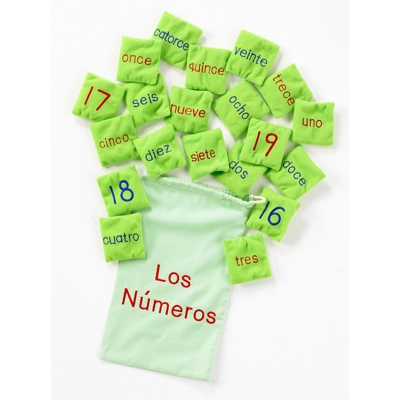 Los Numeros- Spanish number bean bags