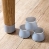 20x Furniture leg protector Silicone floor protectors for Chairs Table ROUND GREY