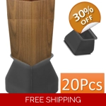 20x Silicone furniture floor protector for Tables Chairs Square Grey