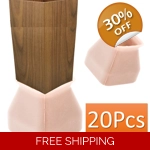20x Silicon furniture leg protectors for Tables Chairs Cabinets Square Pink