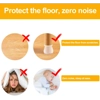 20x Silicone furniture floor protector for Tables Chairs Square BROWN