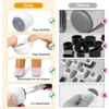 20Pcs Padded Silicon furniture floor protectors for Chairs Tables Round White