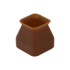 20x Silicone furniture floor protector for Tables Chairs Square BROWN