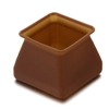 20x Silicone furniture floor protector for Tables Chairs Square BROWN