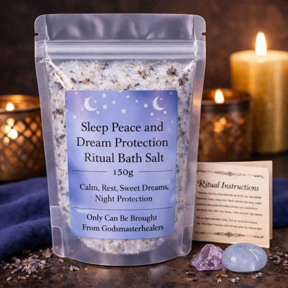 Sleep Peace Dream Protection Ritual Bath Salt 150g- Calm Rest Charged