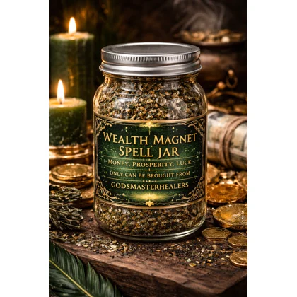 Wealth Magnet Spell Jar = Money, Prosperity, Luck, Financial Flow