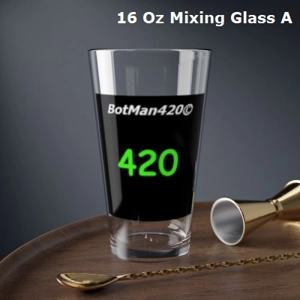 Botman420© 16 Oz Shaker & Serving Glass