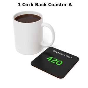 1 BotMan420© Cork Back Coaster