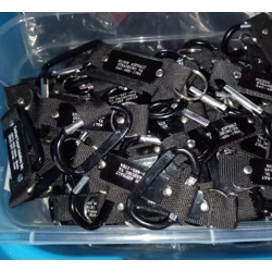 8 Carabiner Spring Clip Keychains with Straps