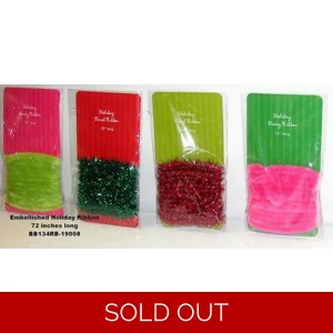 Holiday Fuzzy/Tinsel Ribbon