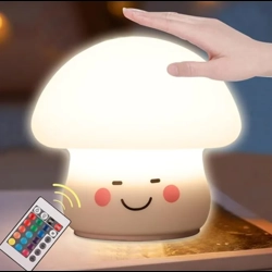 16 Colors Mushroom Night Light Remote Control – Dimmable – Rechargeable